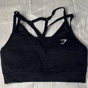 Gymshark Black Strappy Sports Bra Small